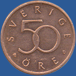 50 эре Швеции 1992 года